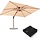 Ampelschirm 300x400 cm Beige - Holzoptik - 35% Rabatt
