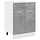 Küchenunterschrank 60x46x81,5 cm Betongrau - 34% Rabatt