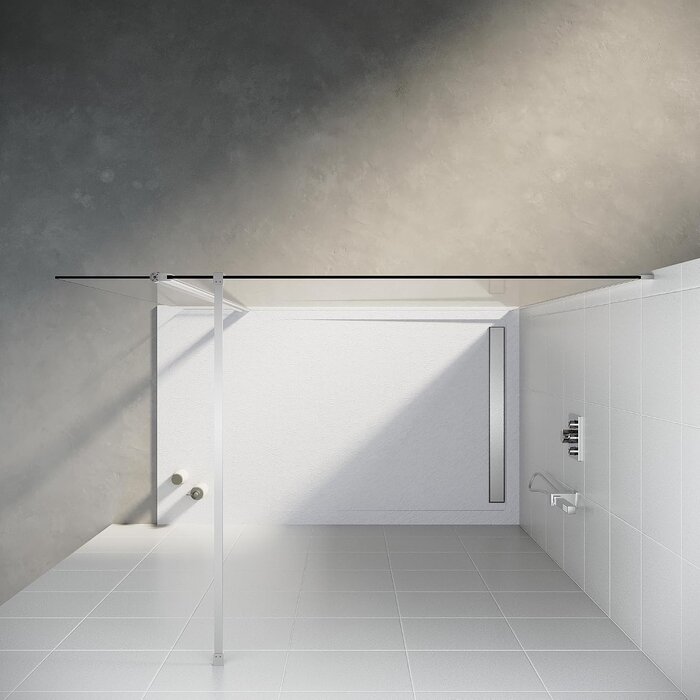 Walk-in Dusche 80x200 cm, schwenkbar, 8mm ESG, Nano - 35% Rabatt