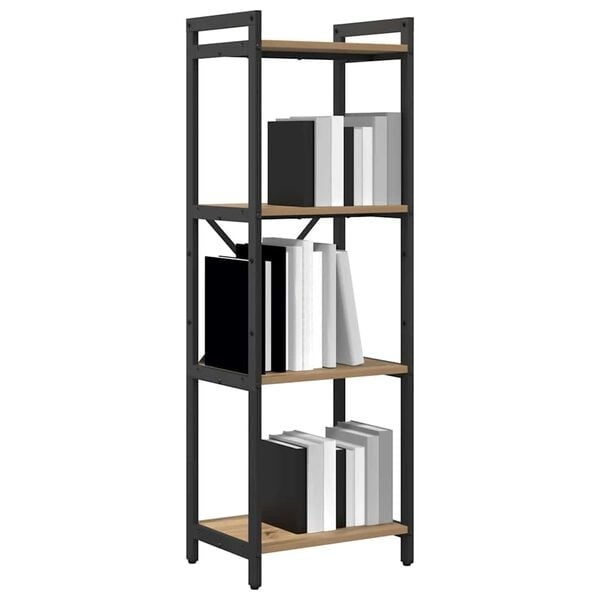 Bücherregal Artisan-Eiche mit Stahlrahmen 40x30x119cm - 33% Rabatt