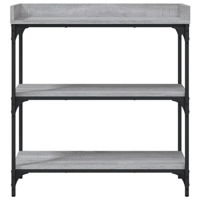 Wandtisch mit Ablagen 75x30x80 cm Eiche Grau - 33% Rabatt