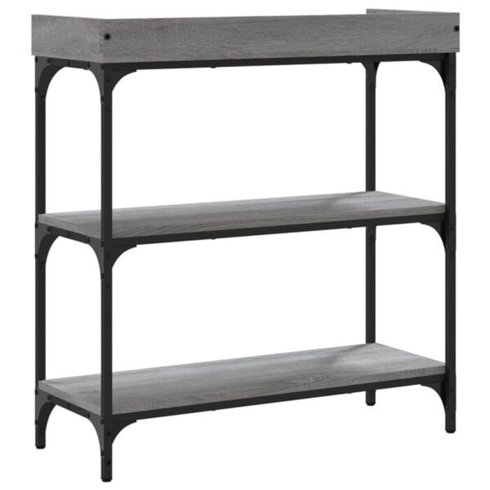 Wandtisch mit Ablagen 75x30x80 cm Eiche Grau - 33% Rabatt