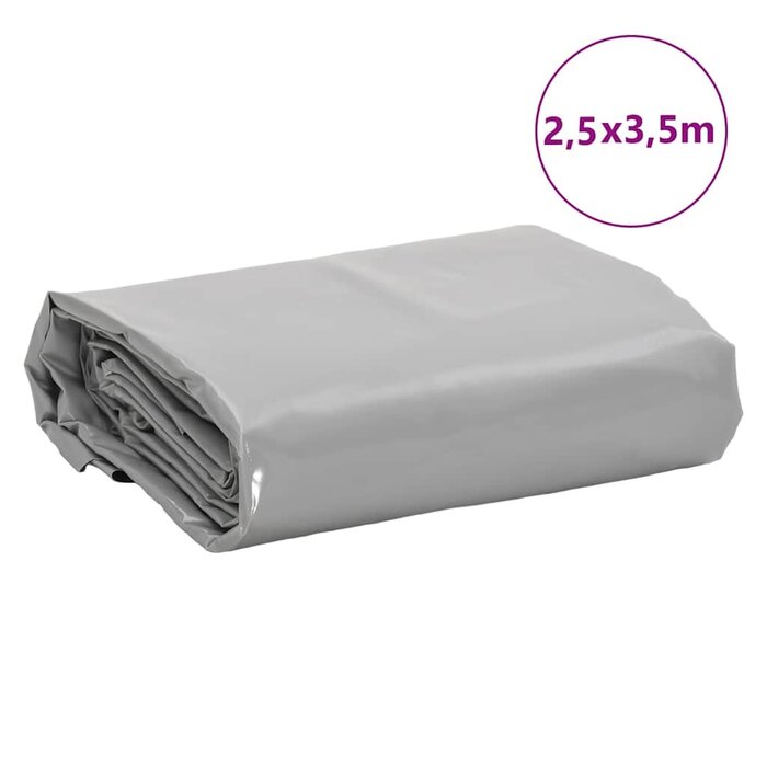 Profi-Abdeckplane PVC 2,5x3,5 m Grau - 650 g/m² - 33% Rabatt
