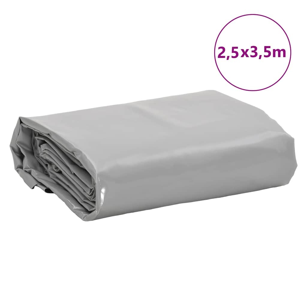 Profi-Abdeckplane PVC 2,5x3,5 m Grau - 650 g/m² - 33% Rabatt