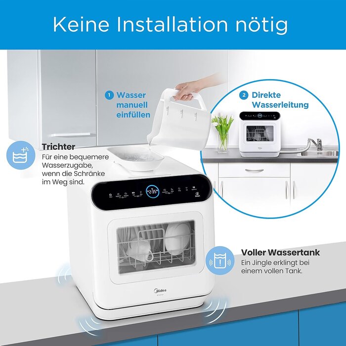 Tischgeschirrspüler 42 cm, WLAN & 7 Programme - 35% Rabatt