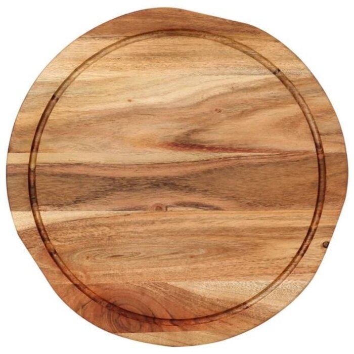 Rundes Hackbrett aus Akazienholz 30x2,5 cm - 29% Rabatt