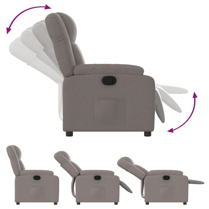 Verstellbarer Relaxsessel in Taupe - 35% Rabatt