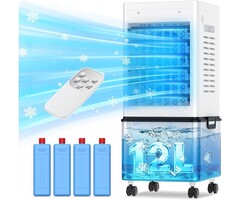 Tragbarer 4-in-1 Luftkühler 12L - 40% Rabatt - Weiß