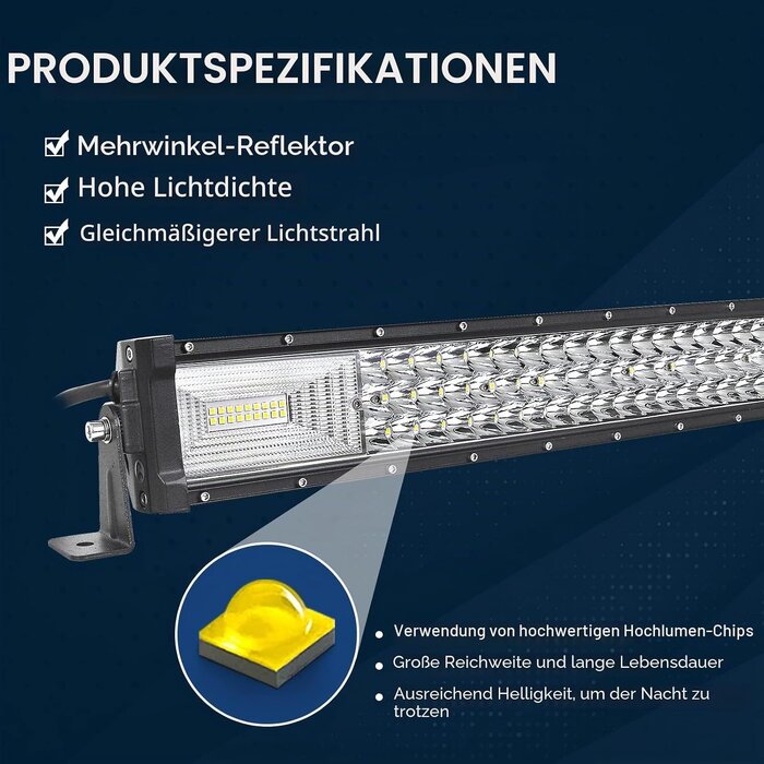 52 Zoll LED-Lichtleiste 675W Offroad Flutlicht - 34% Rabatt