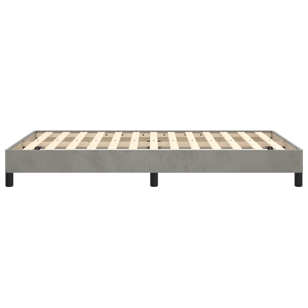 Bettgestell 120x200 cm aus Samt in Hellgrau - 34% Rabatt