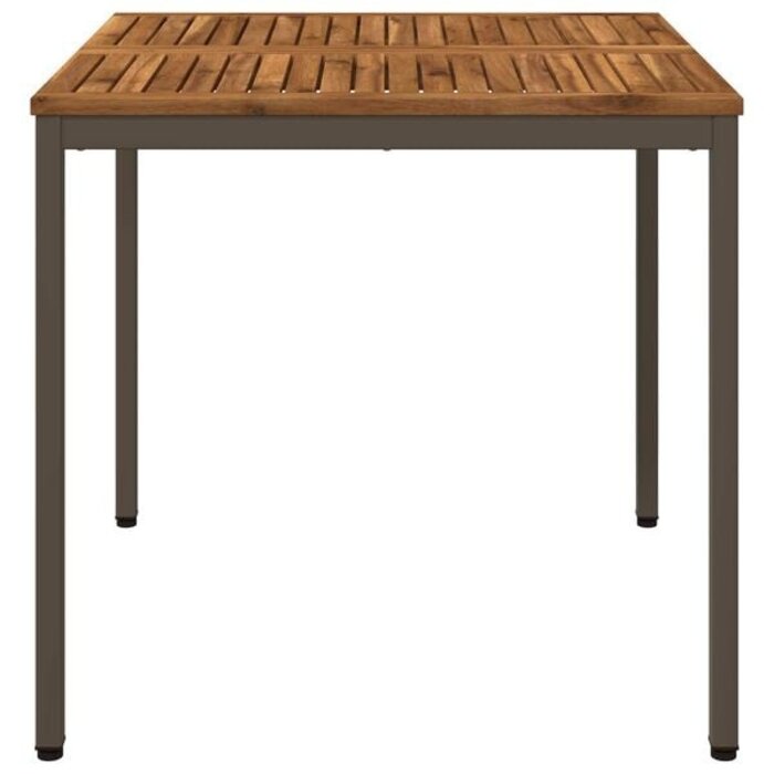 Gartentisch aus Akazienholz 80x80cm - Natur & Kaffeebraun - 34% Rabatt