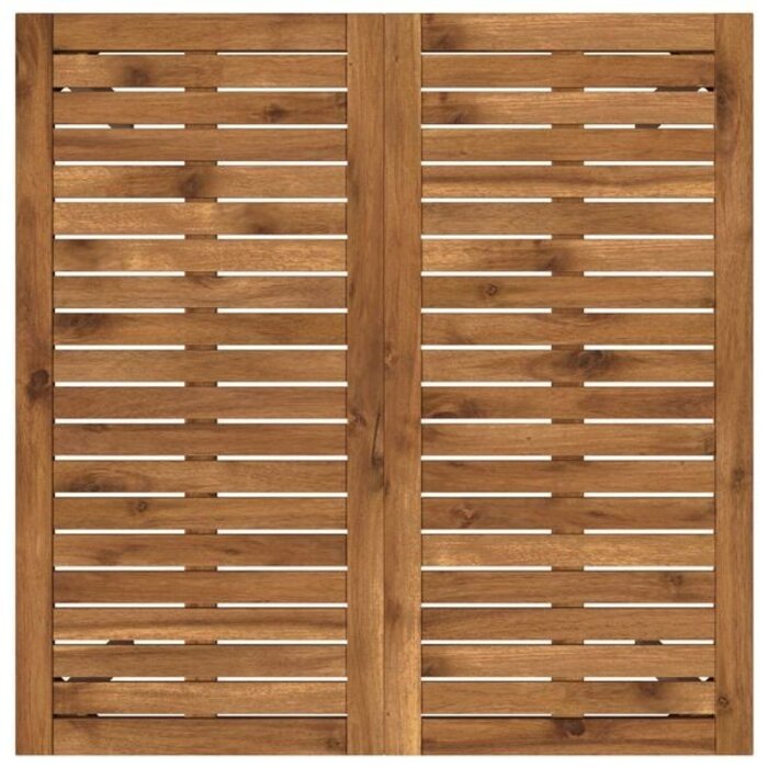Gartentisch aus Akazienholz 80x80cm - Natur & Kaffeebraun - 34% Rabatt