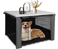 Hicaptain Hundekäfig-Abdeckung 93,5x60x62,5 cm - 33% Rabatt auf Ausgepackt-Ware