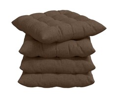 Vidaxl Stuhlkissen 4er-Set 40x40cm Braun - 37% Rabatt