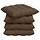 4er-Set Stuhlkissen 40 x 40 x 6 cm Braun - 32% Rabatt