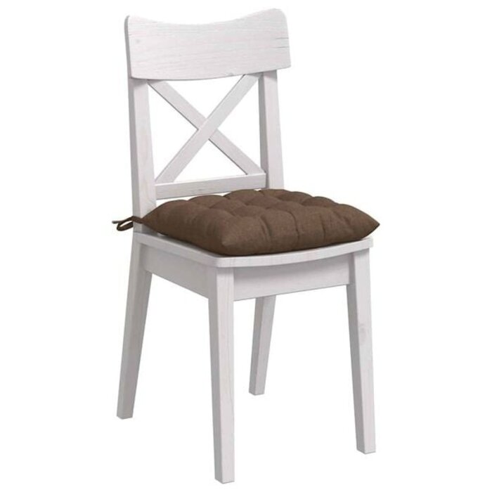 4er-Set Stuhlkissen 40 x 40 x 6 cm Braun - 32% Rabatt