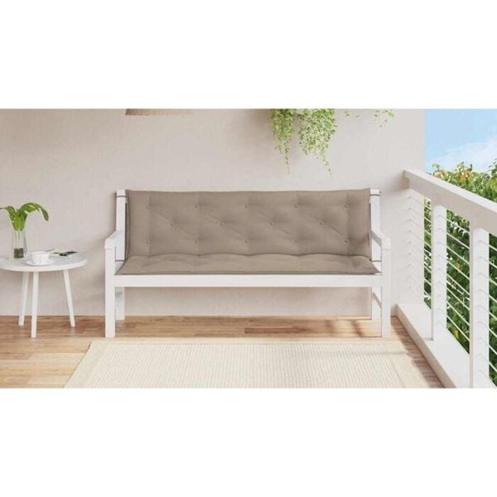 Gartenbankauflage 150x100x7 cm, Taupe - 32% Rabatt