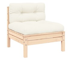 Vidaxl Modulares Garten-Mittelsofa Kiefernholz Creme - 34% Rabatt