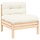 Modulares Garten-Mittelsofa Kiefernholz Creme - 34% Rabatt