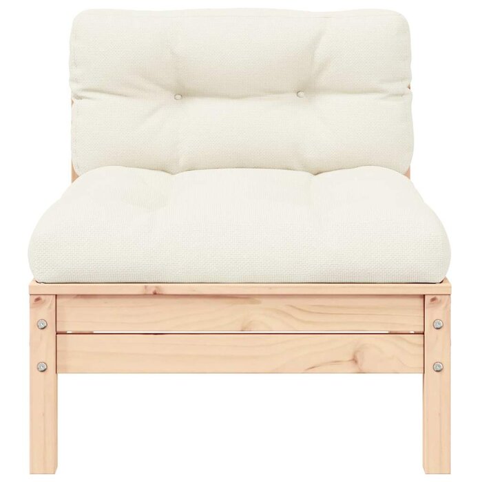 Modulares Garten-Mittelsofa Kiefernholz Creme - 34% Rabatt