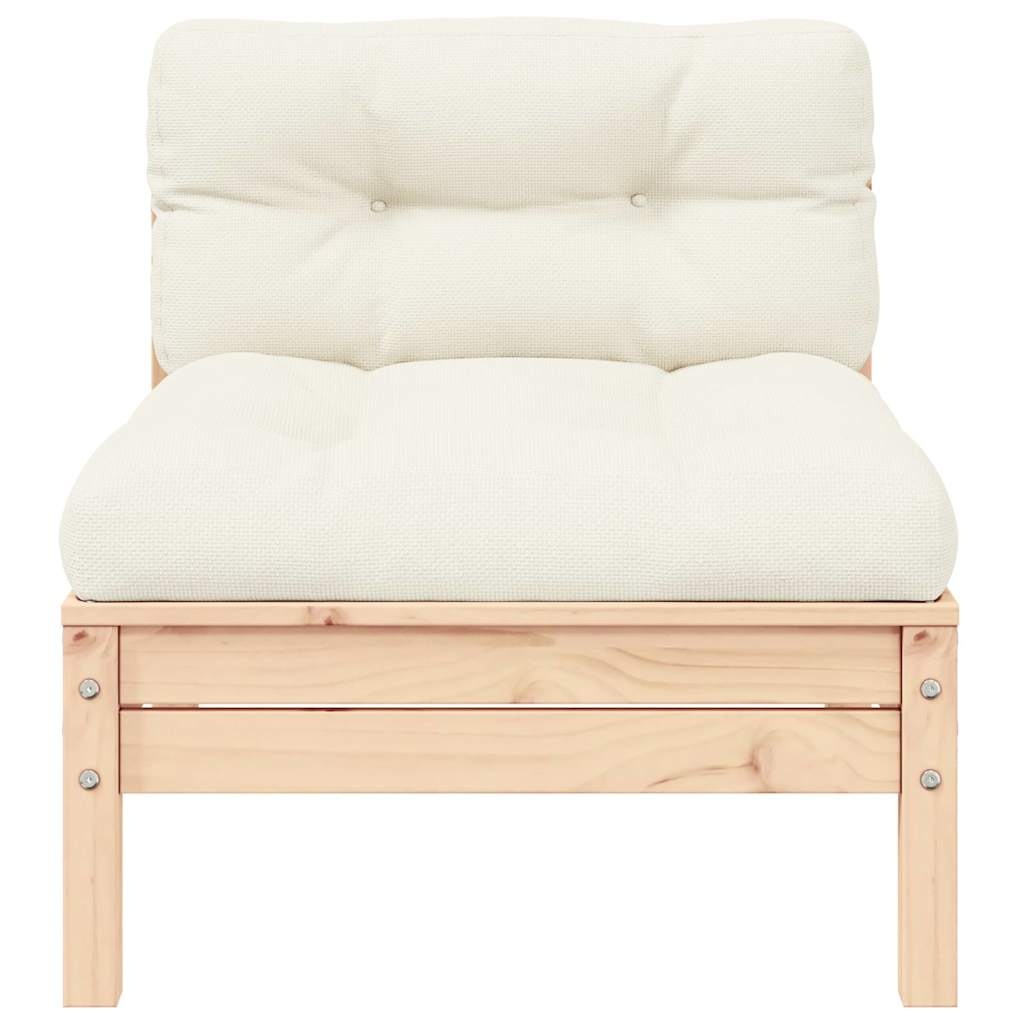 Modulares Garten-Mittelsofa Kiefernholz Creme - 34% Rabatt