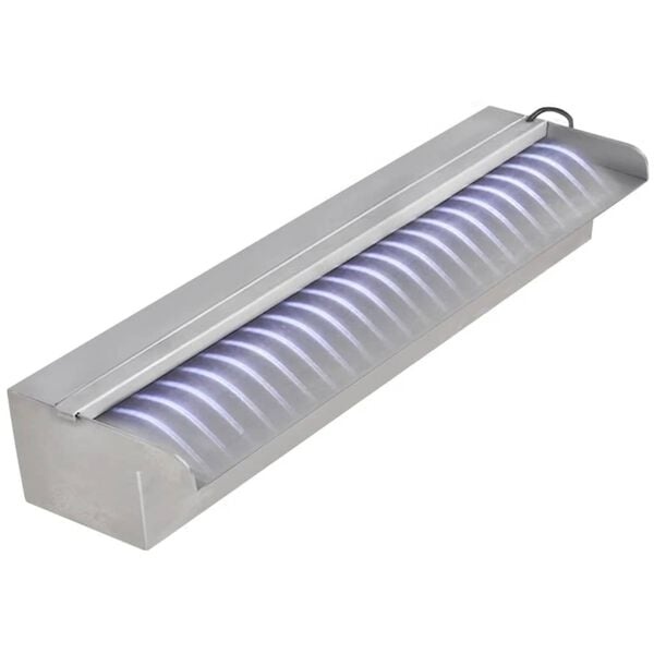 Pool-Wasserfall mit LED-Beleuchtung 45 cm Edelstahl - 34% Rabatt