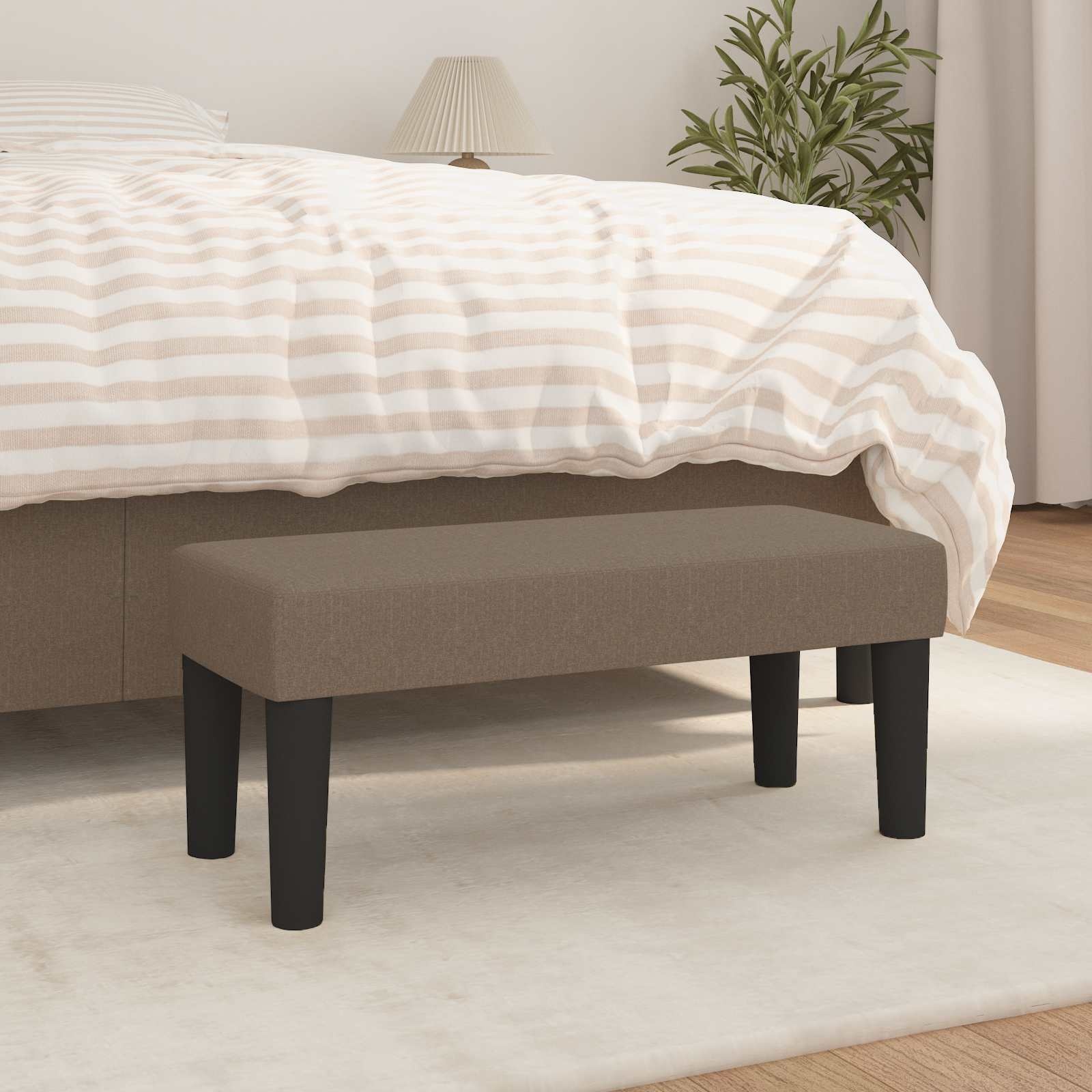 Sitzbank 70x30x30 cm in Taupe - 31% Rabatt