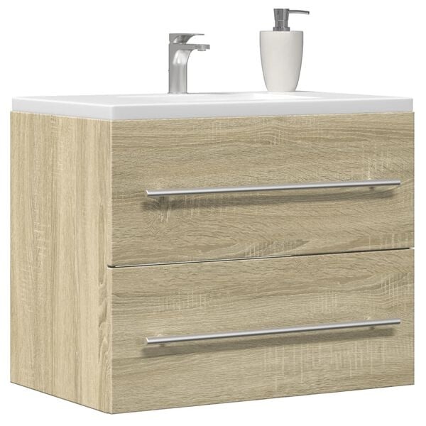 Waschbeckenunterschrank Sonoma-Eiche 60x38,5x48 cm - 34% Rabatt
