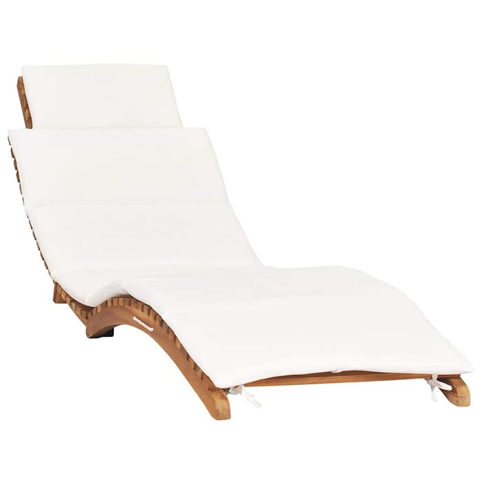 Klappbare Teakholz-Sonnenliege inkl. Kissen - 35% Rabatt