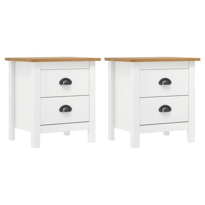 Nachtschrank-Set Hill Kiefer massiv 46x35x49,5 cm - 34% Rabatt