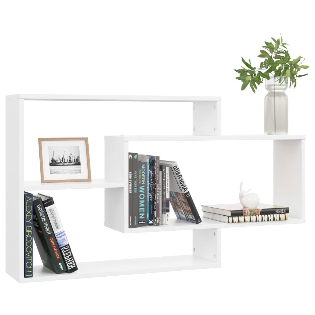 Wandregal mit 3 Fächern, Weiß, 104x20x58,5 cm - 32% Rabatt