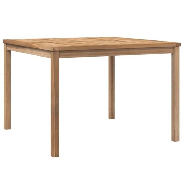 Massiver Gartentisch aus Teakholz 110x110cm - 35% Rabatt - Ausgepackt