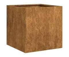 Vidaxl Pflanzkasten aus wetterfestem Stahl, 40x40x40 cm, schwarz-grau - 37% Rabatt
