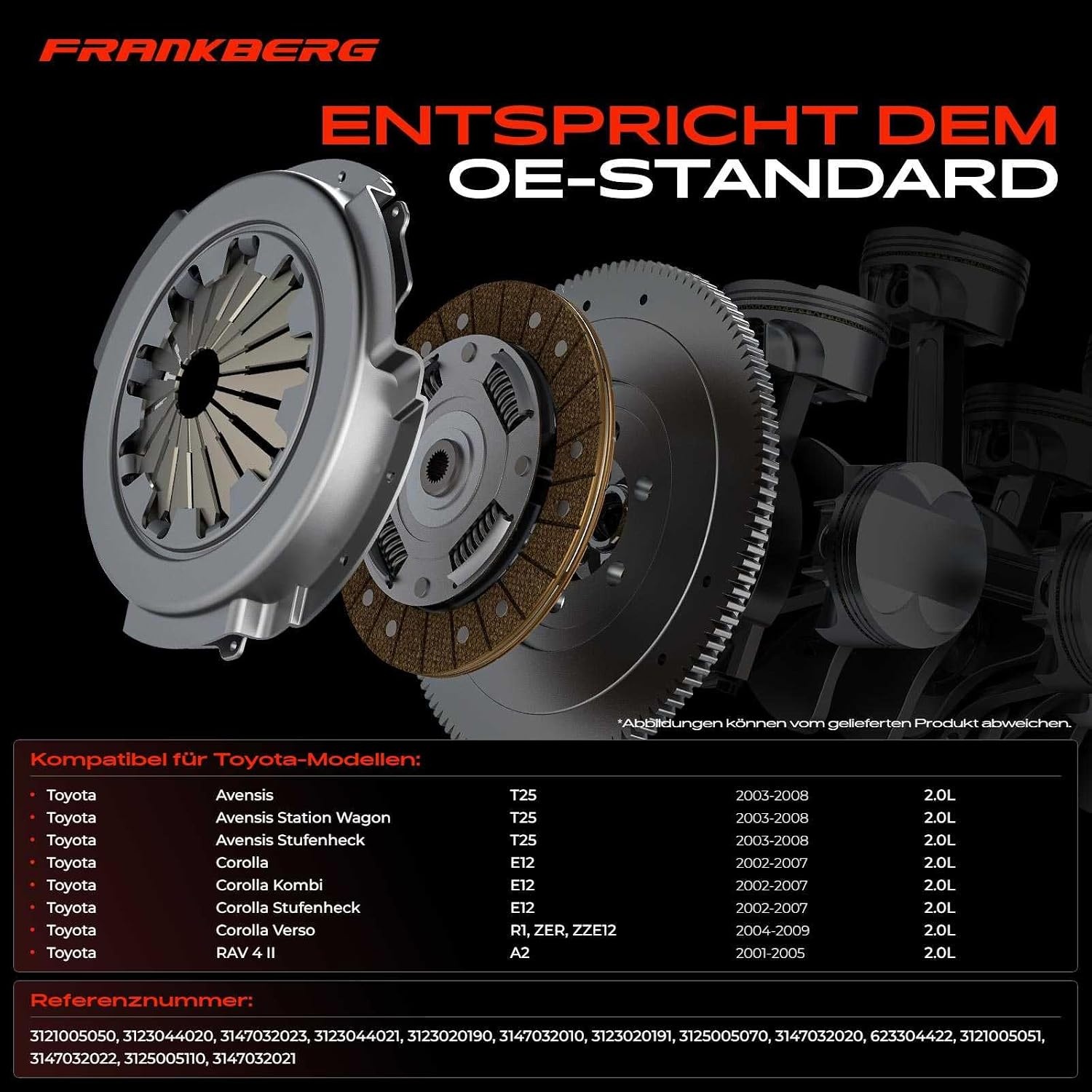 Frankberg Kupplungssatz 230 mm für Toyota Avensis Corolla RAV4 - 34% Rabatt