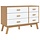 Kommode OLDEN Massivholz Kiefer Weiß Braun 111cm - 35% Rabatt