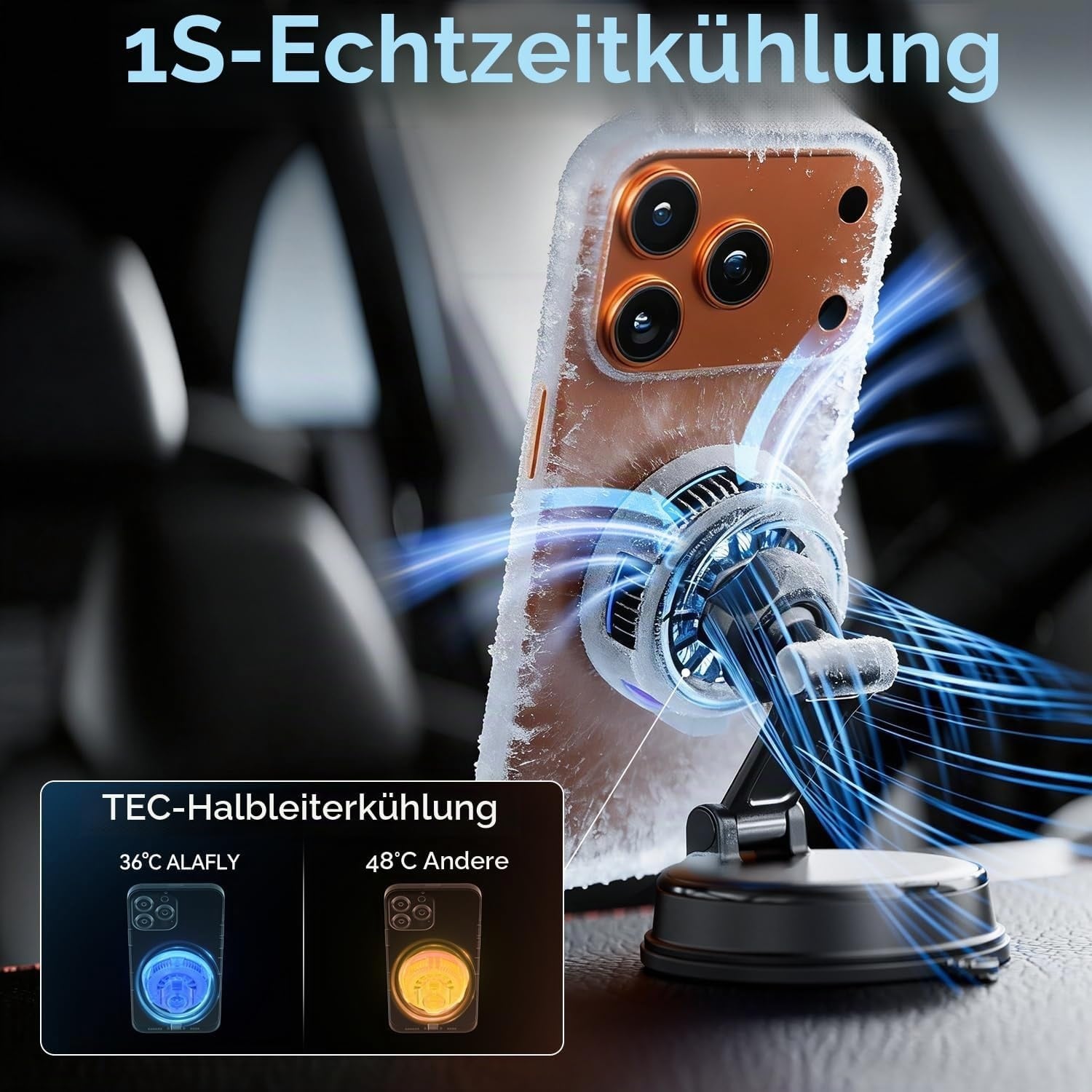 MagSafe Kfz-Halterung 25W mit TEC-Kühlung & Qi2.2 - 80% Rabatt