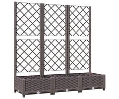 Vidaxl Pflanzkübel mit Rankgitter 120x40x121,5 cm Braun - 34% Rabatt