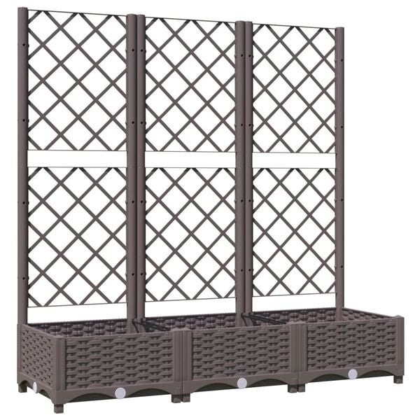 Vidaxl Pflanzkübel mit Rankgitter 120x40x121,5 cm Braun - 34% Rabatt