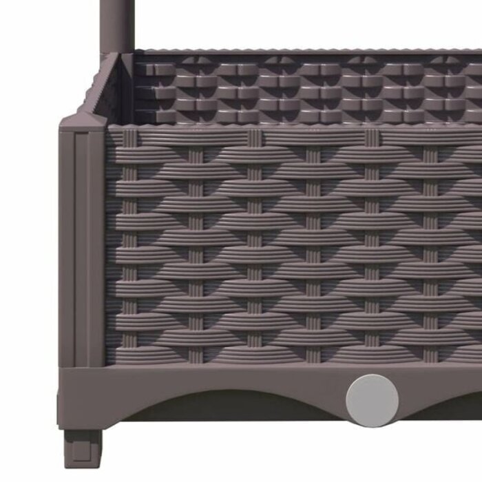 Vidaxl Pflanzkübel mit Rankgitter 120x40x121,5 cm Braun - 34% Rabatt