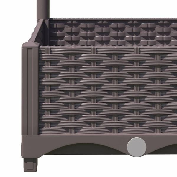 Vidaxl Pflanzkübel mit Rankgitter 120x40x121,5 cm Braun - 34% Rabatt