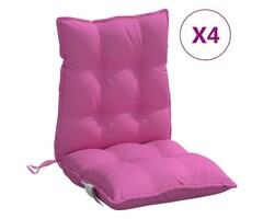 Vidaxl 4er-Set Stuhlkissen für niedrige Lehne, Rosa, 100x50x7 cm - 34% Rabatt