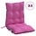 4er-Set Stuhlkissen für niedrige Lehne, Rosa, 100x50x7 cm - 34% Rabatt