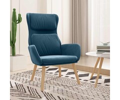 Vidaxl Eleganter Relaxsessel in Blau - Samtbezug - 40% Rabatt