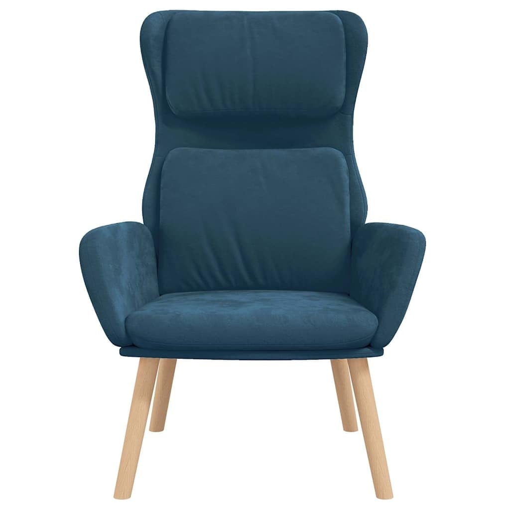 Vidaxl Samt-Relaxsessel in Blau - 70x77x98 cm - 34% Rabatt