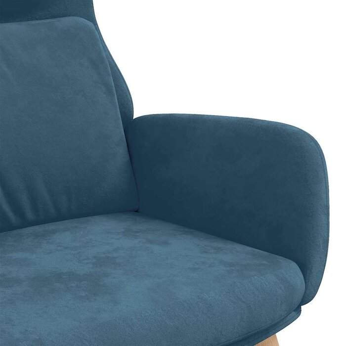 Vidaxl Samt-Relaxsessel in Blau - 70x77x98 cm - 34% Rabatt