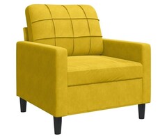 Vidaxl Sessel mit Samtbezug Gelb 60 cm Sitzbreite - 41% Rabatt