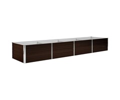 Vidaxl Großes Hochbeet aus verzinktem Stahl, 320 x 80 x 45 cm, Braun - 34% Rabatt