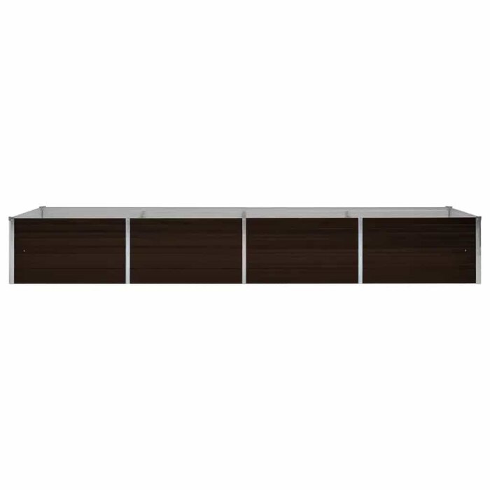 Vidaxl Großes Hochbeet aus verzinktem Stahl, 320 x 80 x 45 cm, Braun - 34% Rabatt