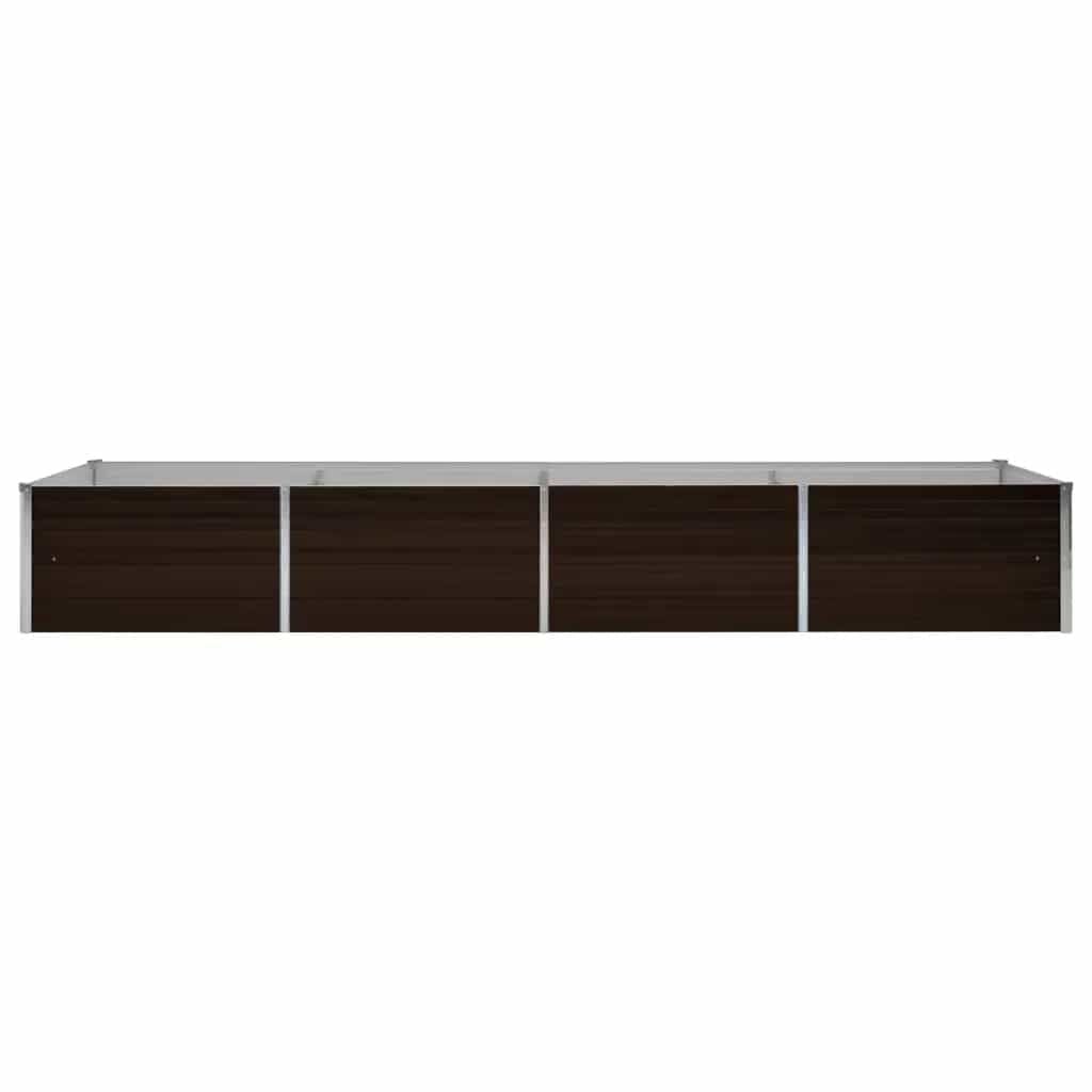 Vidaxl Großes Hochbeet aus verzinktem Stahl, 320 x 80 x 45 cm, Braun - 34% Rabatt