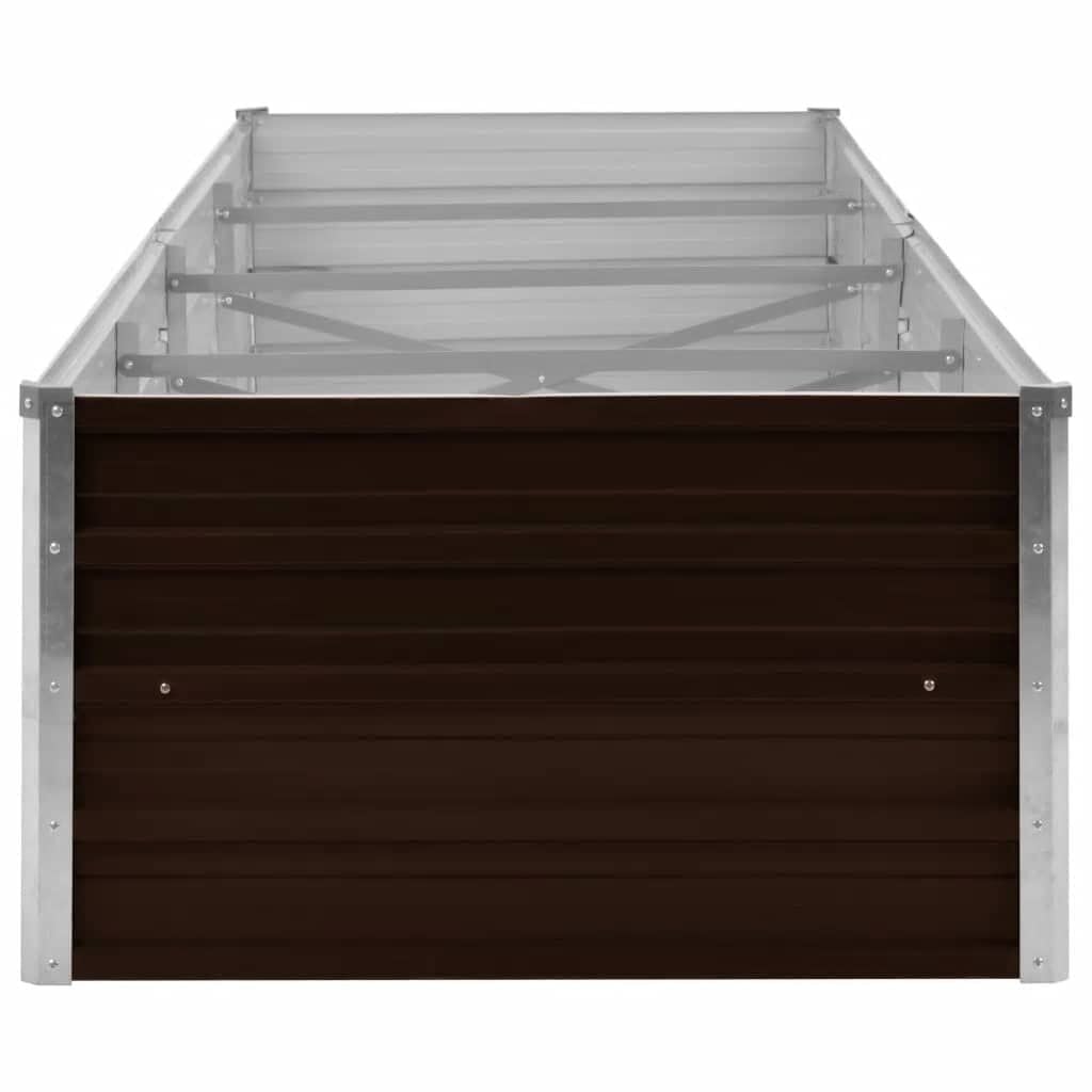 Vidaxl Großes Hochbeet aus verzinktem Stahl, 320 x 80 x 45 cm, Braun - 34% Rabatt